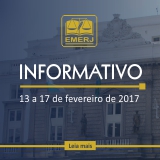 Informativo Semanal - 13  a 17 de fevereiro de 2017