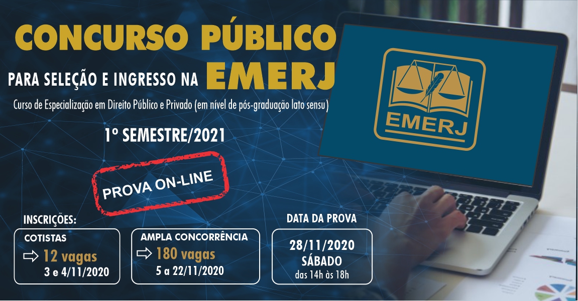 Concurso Público para Seleção e Ingresso na EMERJ - 1º Semestre/2021