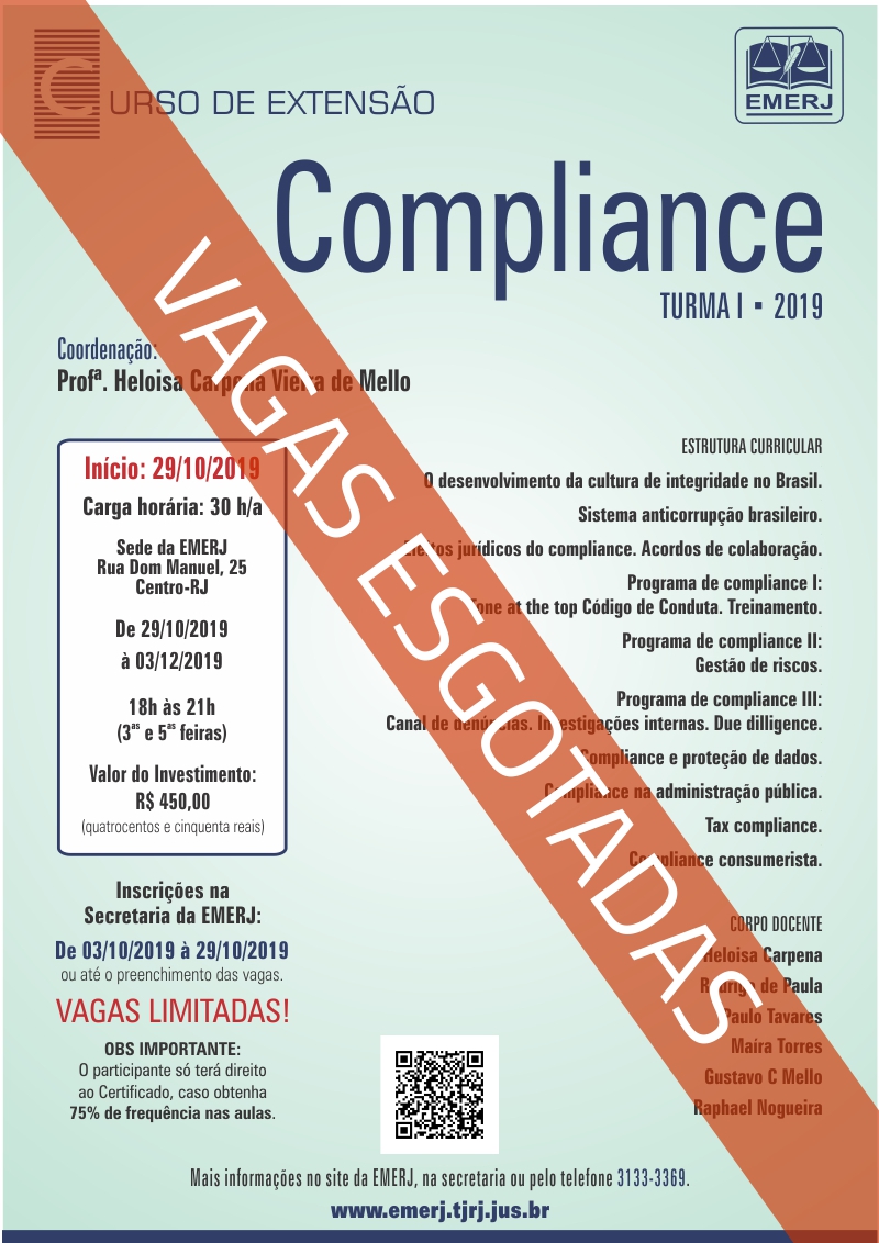 Curso de Extensão Compliance - Turma I
