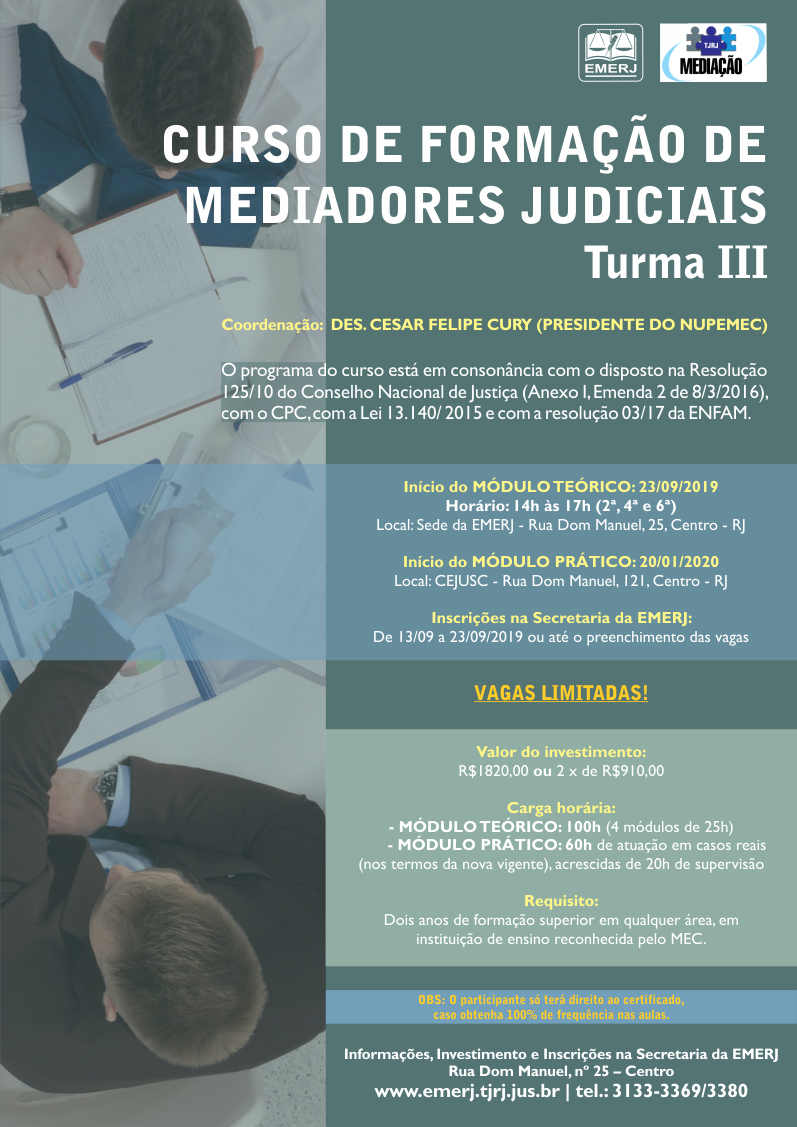 Curso de Formação de Mediadores Judiciais - Turma III