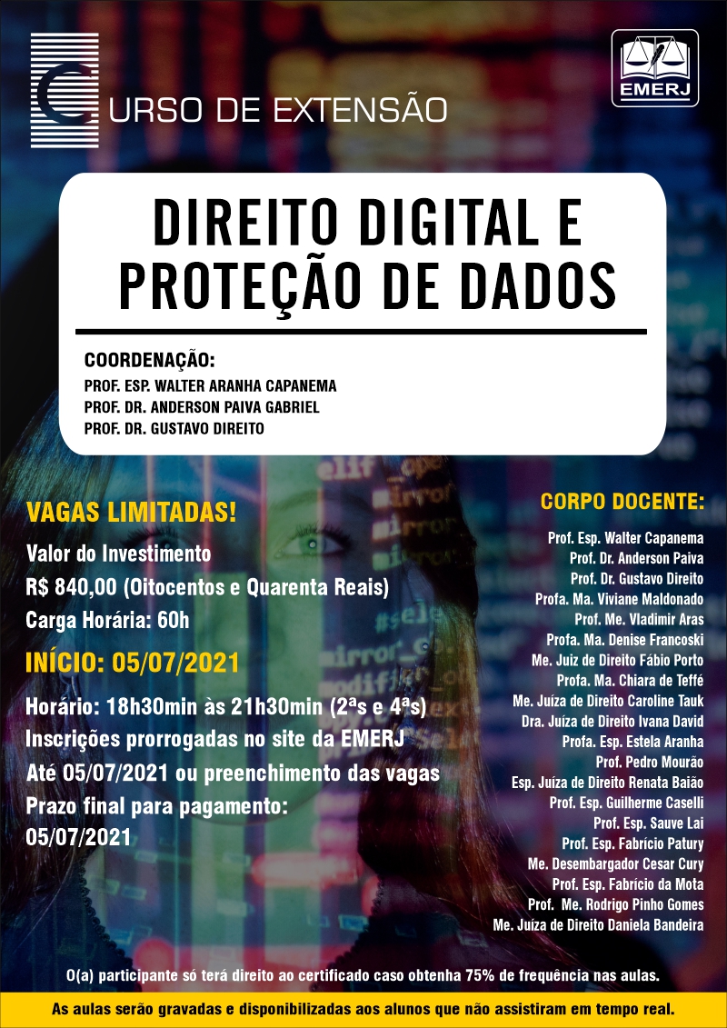 Curso de Extensão Direito Digital e Proteção de Dados