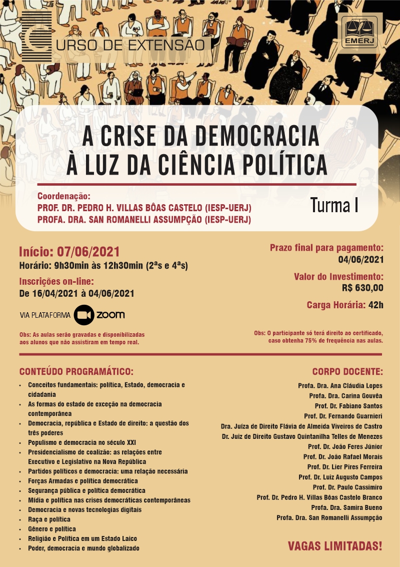 Curso de Extensão A Crise da Democracia à luz da Ciência Política