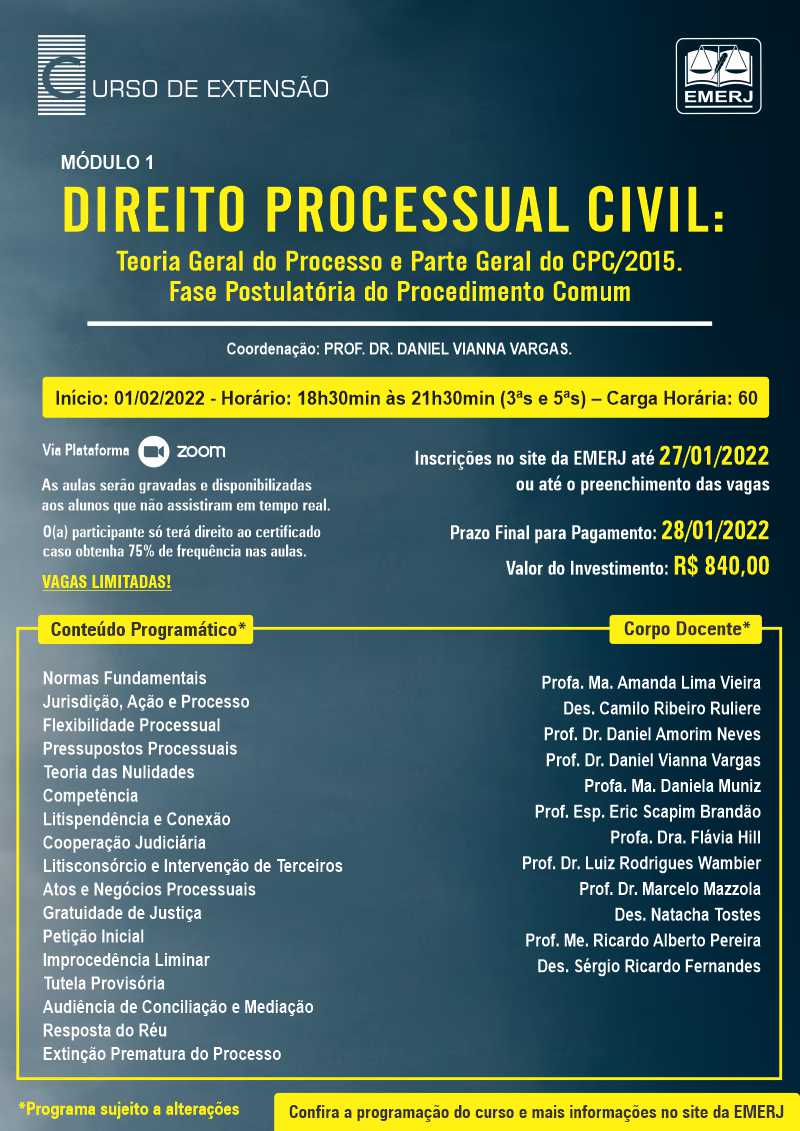 Curso de Extensão Direito Processual Civil