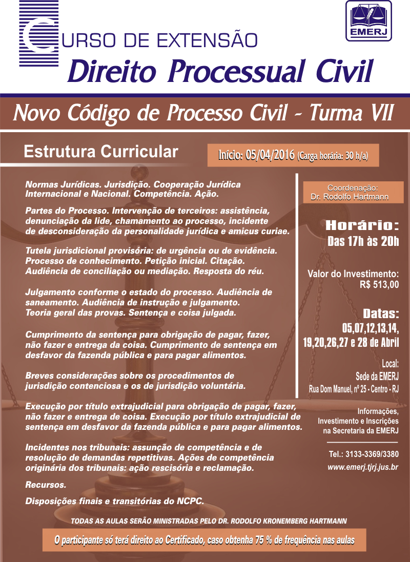 Curso de Extensão Direito Processual Civil - Turma VII