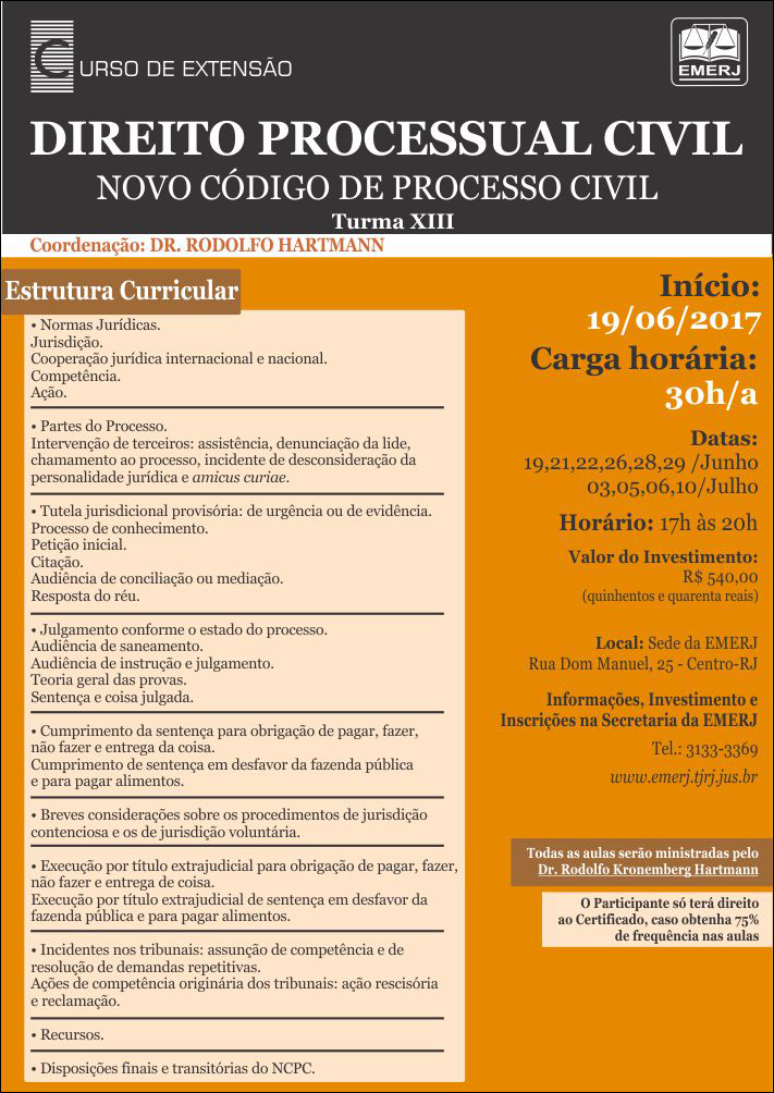 Curso de Extensão Direito Processual Civil - Turma XIII
