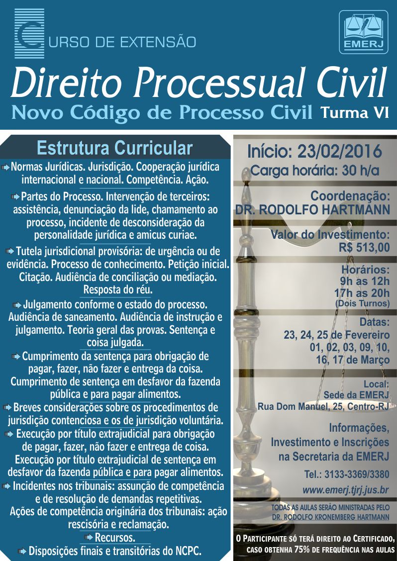 Curso de Extensão Direito Processual Civil - Turma VI