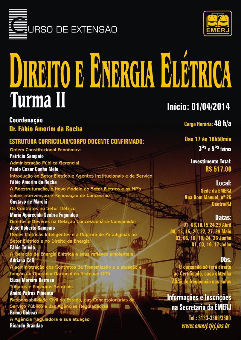 Curso de Extensão Direito e Energia Elétrica - Turma II