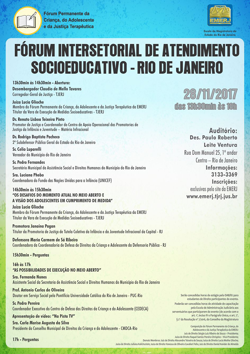 FÓRUM INTERSETORIAL DE ATENDIMENTO SOCIOEDUCATIVO – RIO DE JANEIRO