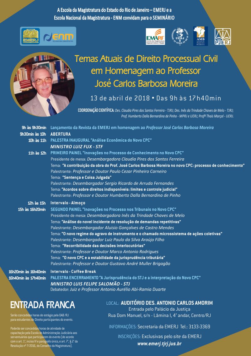 Temas atuais de Direito Processual Civil em homenagem ao professor José Carlos Barbosa Moreira