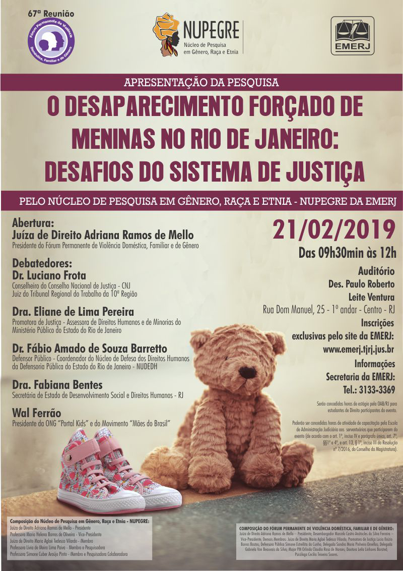 O Desaparecimento Forçado de Meninas no Rio de Janeiro: desafios do sistema de justiça