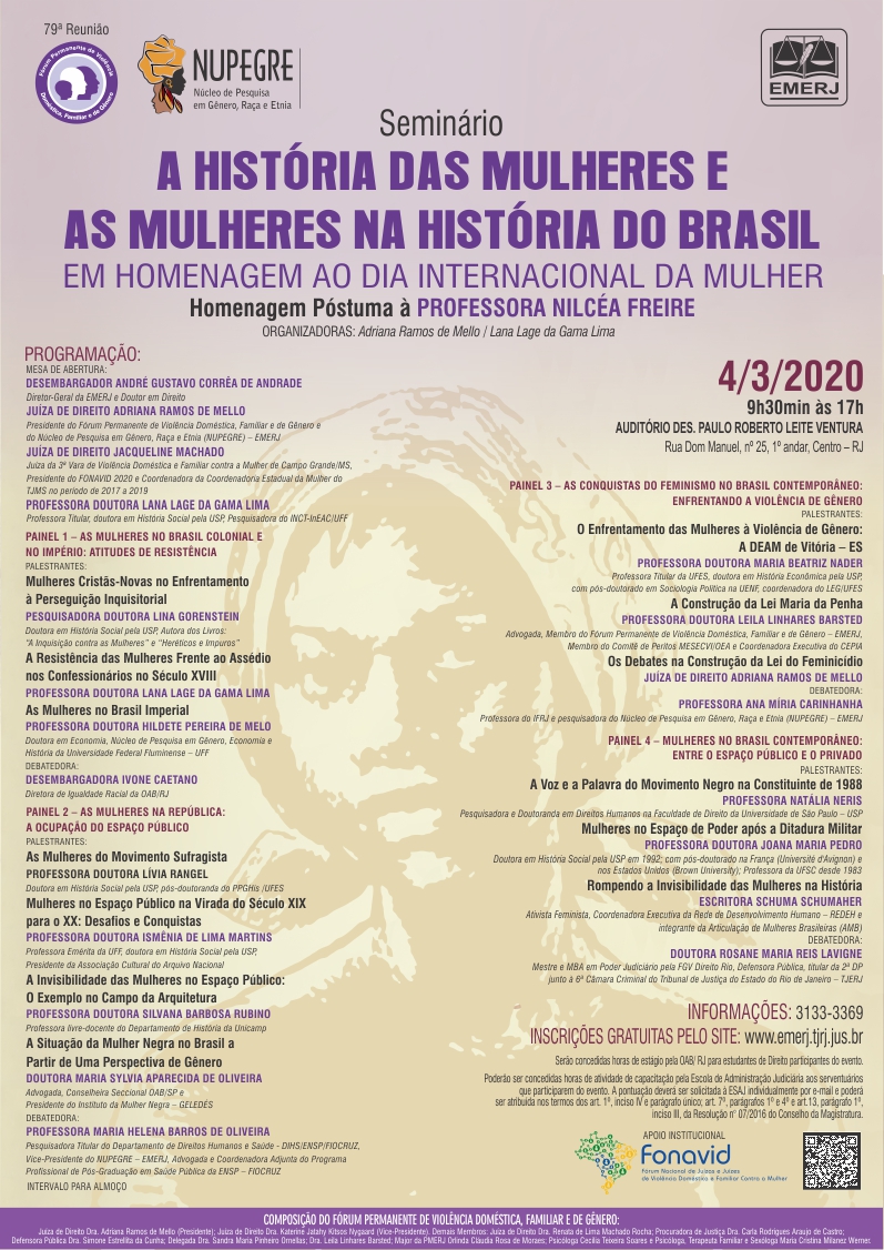 Seminário A História das Mulheres e as Mulheres na História do Brasil