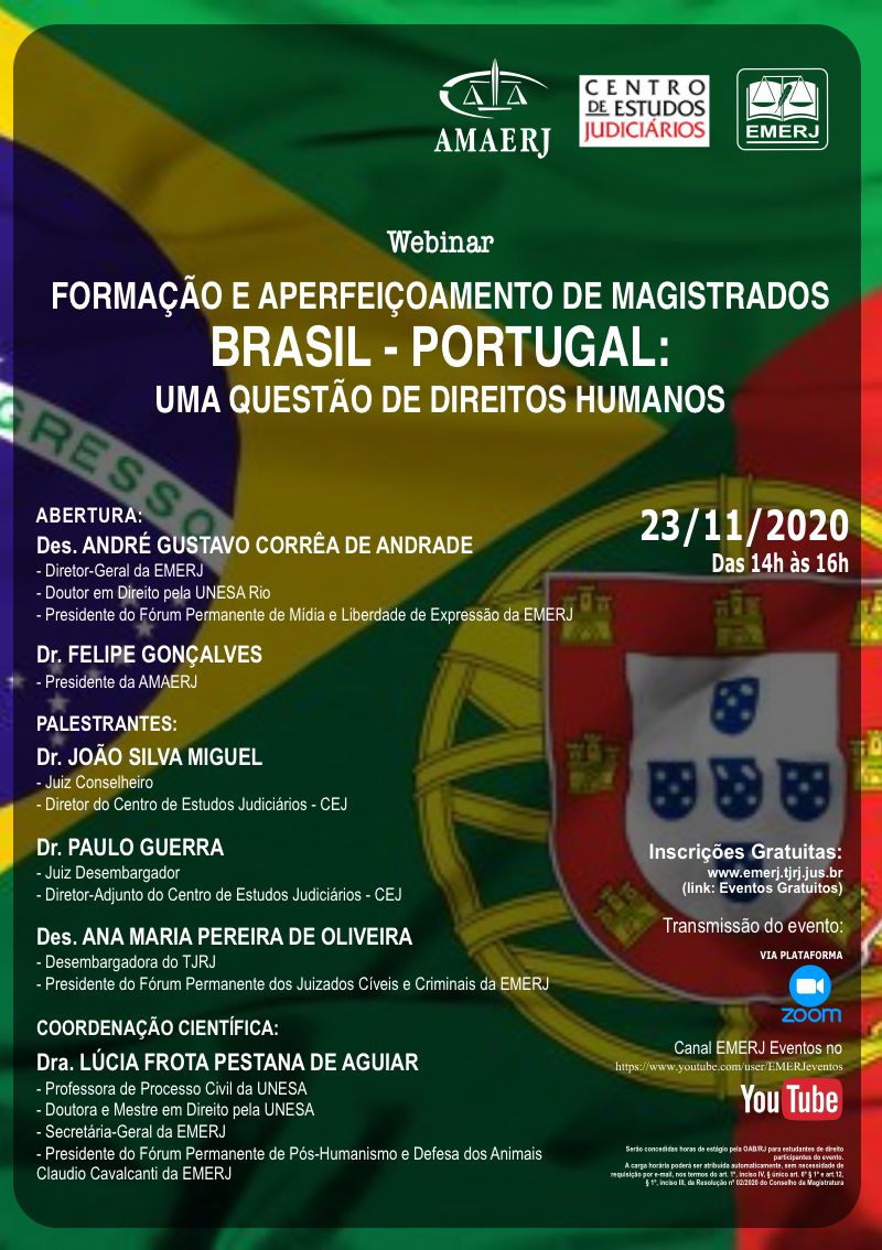 Formação e Aperfeiçoamento de Magistrados Brasil-Portugal: Uma
Questão de Direitos Humanos