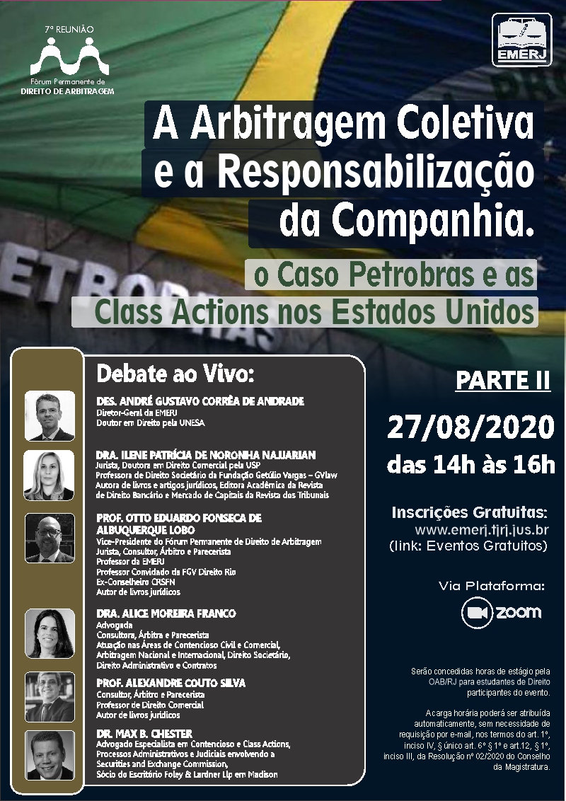 A Arbitragem Coletiva e a Responsabilização da Companhia. O Caso Petrobras e as Class Actions no Estados Unidos