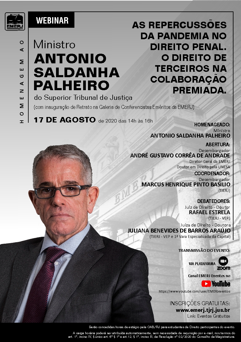 Homenagem ao Ministro Antonio Saldanha Palheiro do Superior Tribunal de Justiça