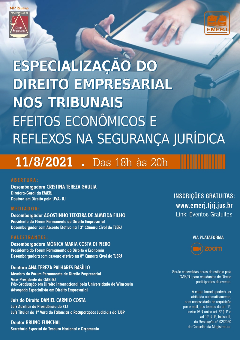 Especialização do Direito Empresarial nos Tribunais - Efeitos Econômicos e Reflexos na Segurança Jurídica