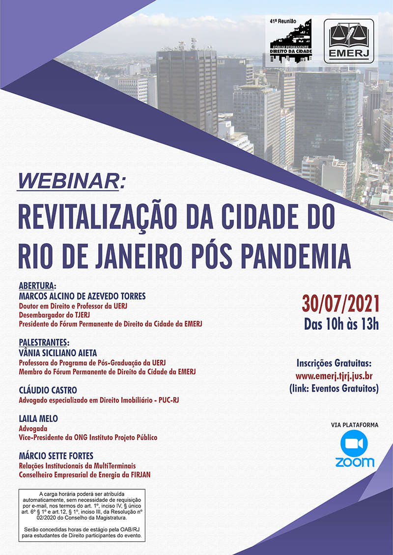 Revitalização da Cidade do Rio de Janeiro Pós Pandemia