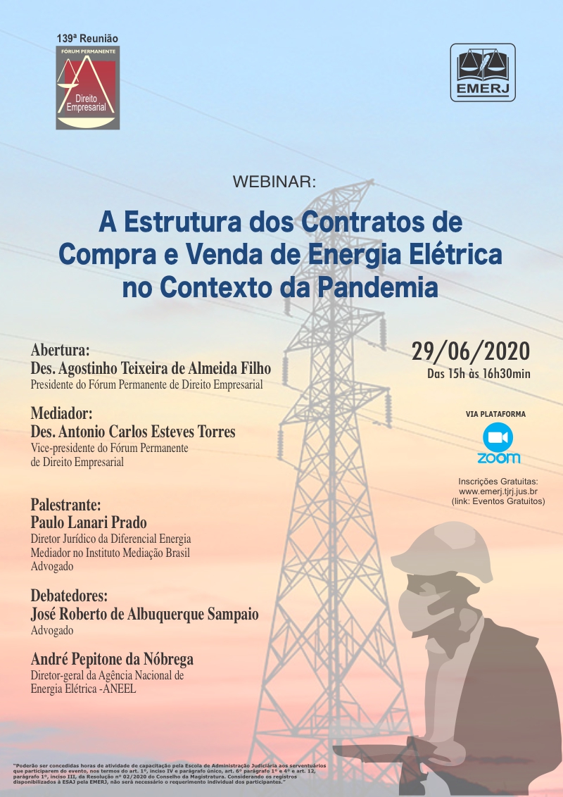 A Estrutura dos Contratos de Compra e Venda de Energia Eletrica no Contexto da Pandemia