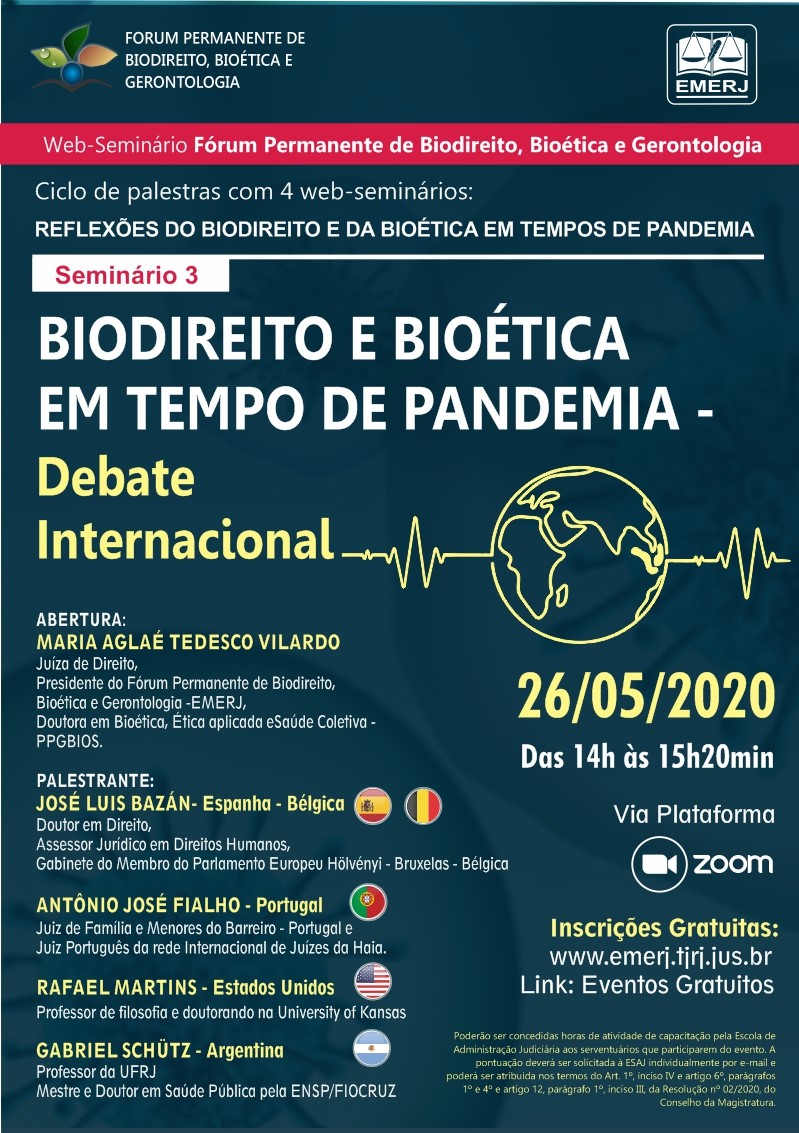 Biodireito e Bioética em Tempo de Pandemia - Debate Internacional