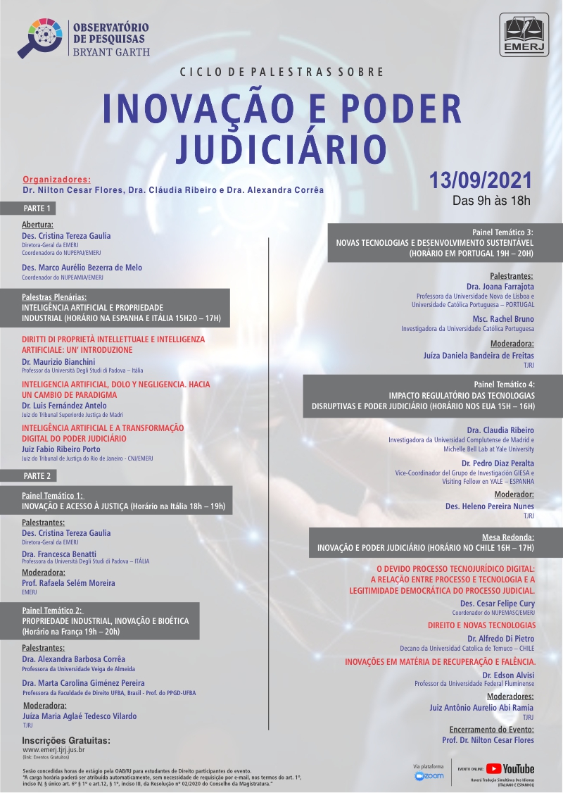 Ciclo de Palestras sobre Inovação e Poder Judiciário