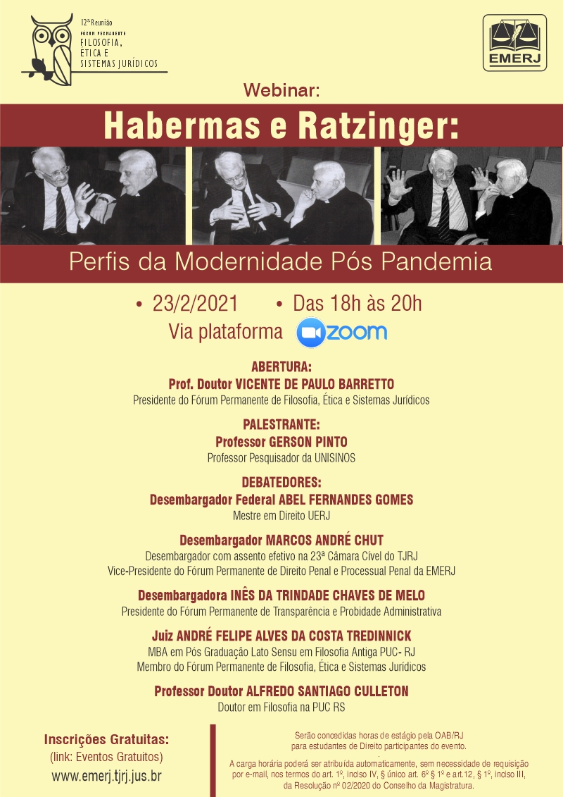 Habermas e Ratzinger: Perfis da Modernidade Pós Pandemia