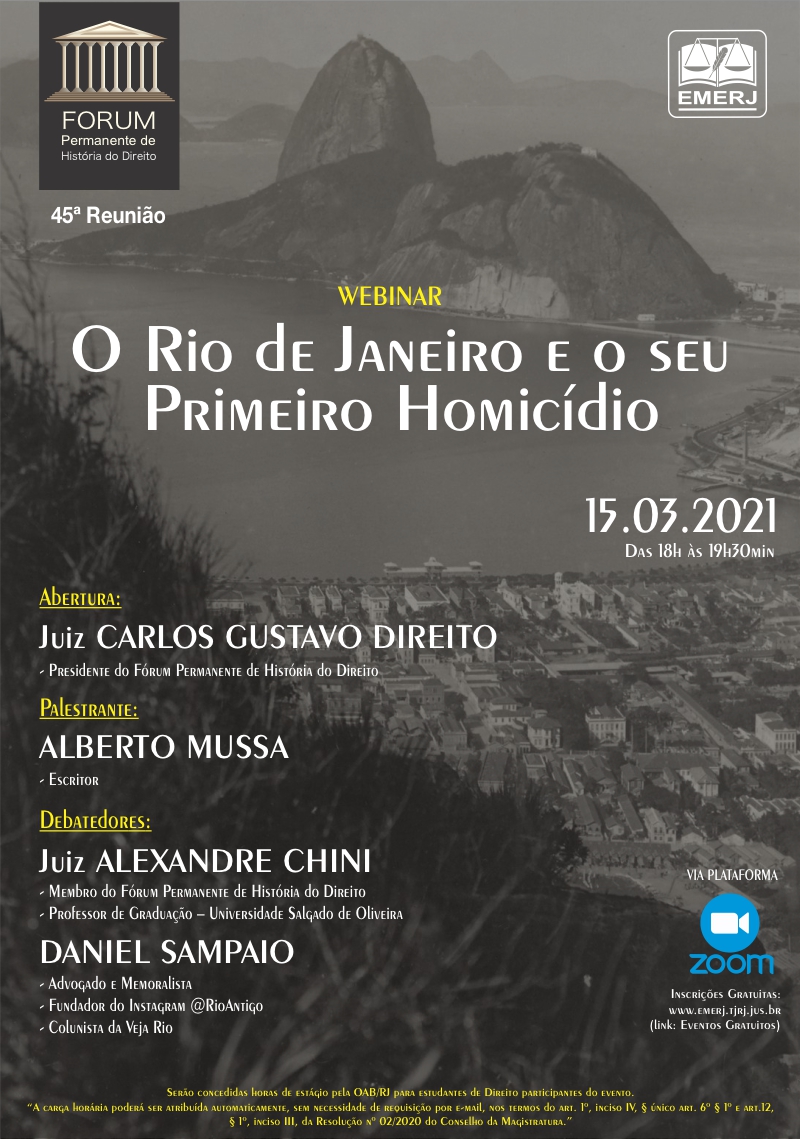 O Rio de Janeiro e o seu Primeiro Homicídio
