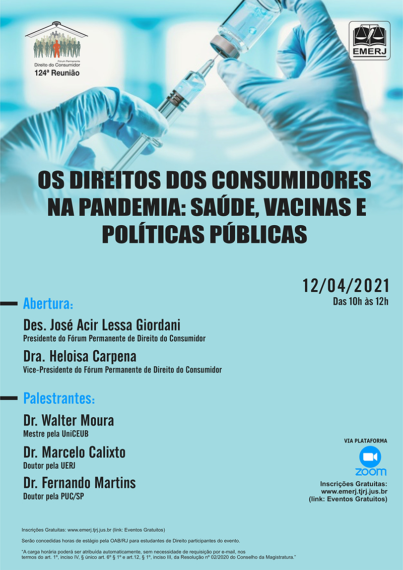 Os Direitos dos Consumidores na Pandemia: Saúde, Vacinas e Políticas Públicas