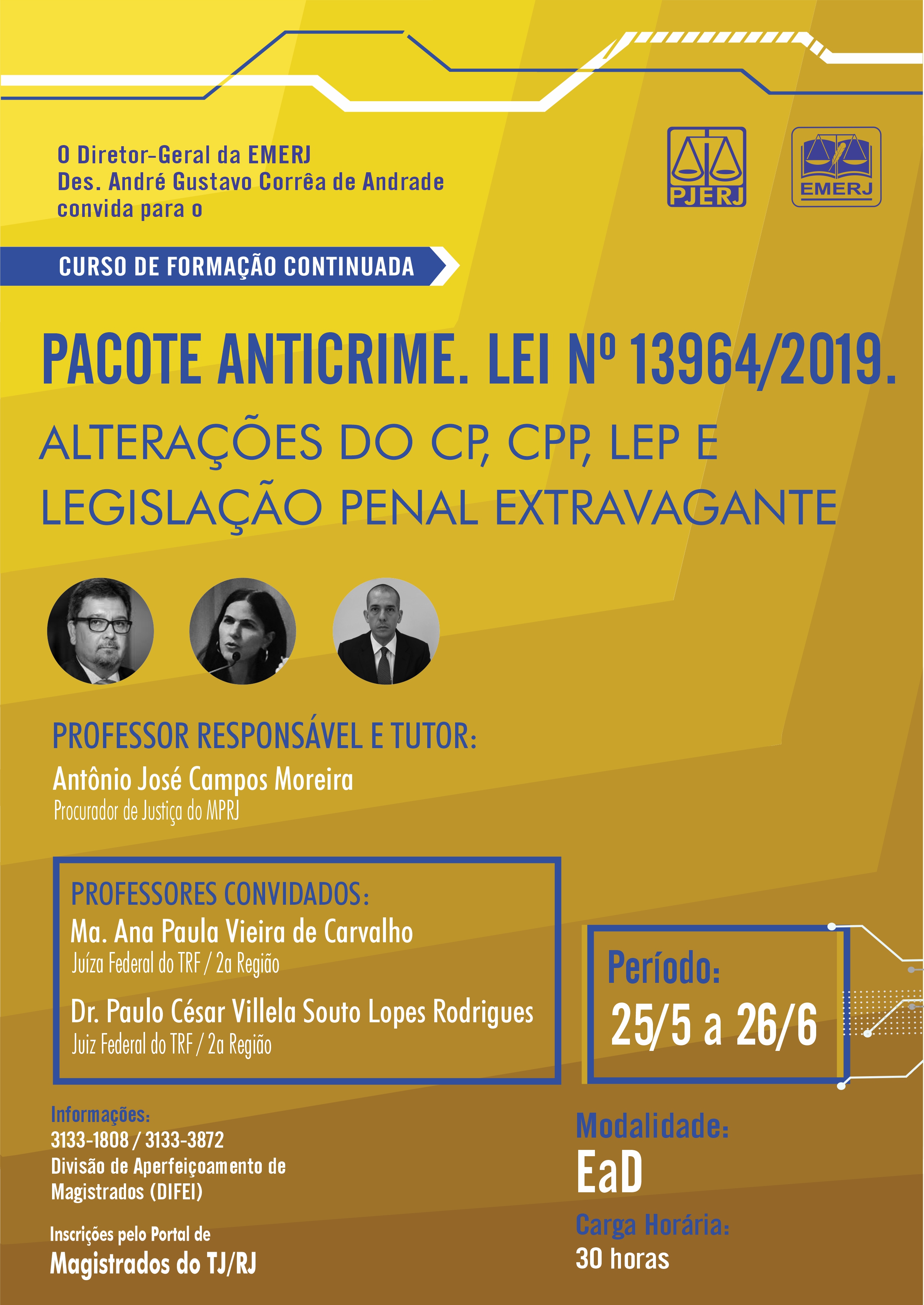 Pacote Anticrime. Lei Nº 13964/2019 - EaD