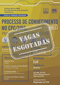 Curso Processo de conhecimento no CPC 2015: Principais controversias - Turma 2