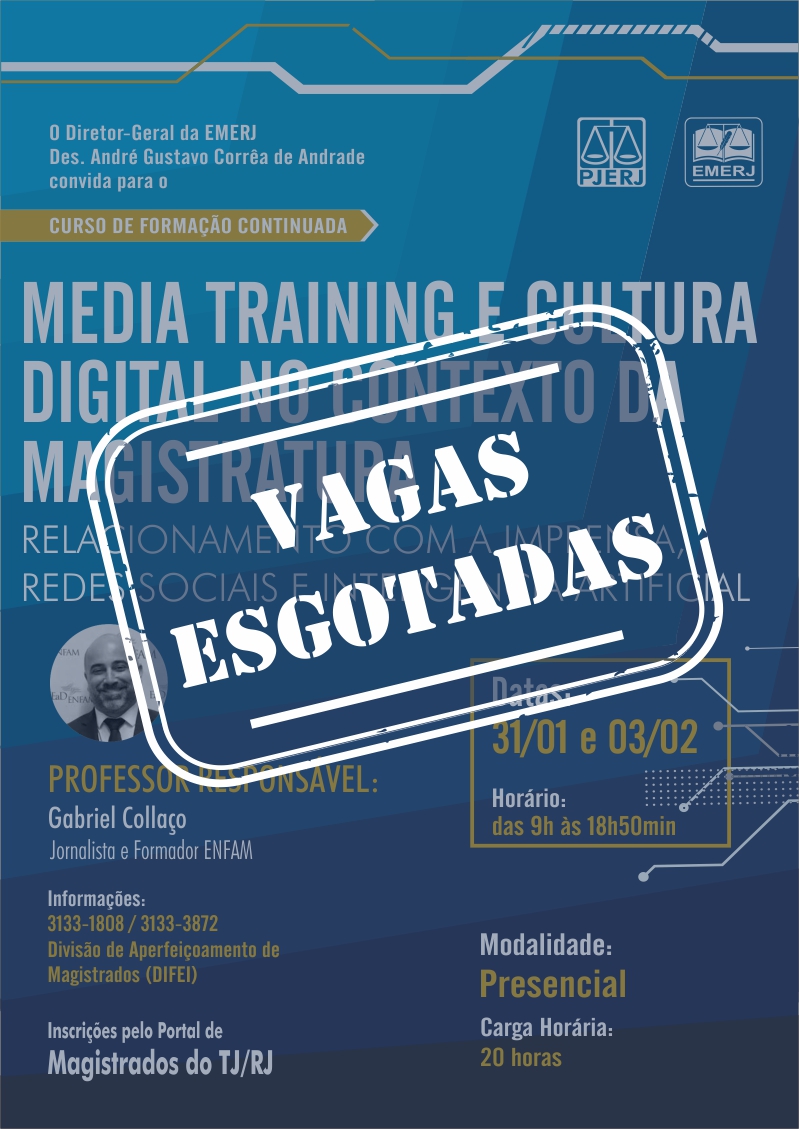 Curso Media Training e Cultura Digital no Contexto da Magistratura