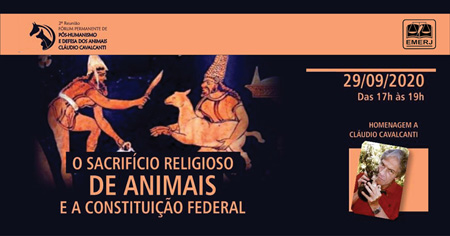 Encontro virtual da EMERJ fará uma análise sócio-jurídica sobre o sacrifício religioso de animais