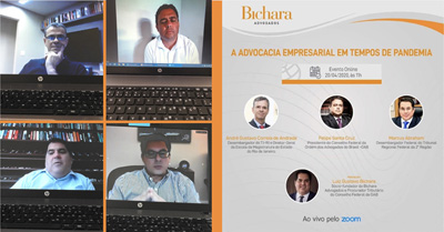 Desembargador André Gustavo Corrêa de Andrade participa de encontro virtual
