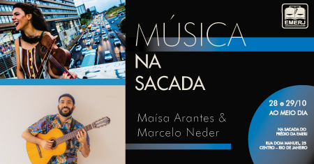 imagem que representa a notícia A nova edição do projeto “Música na Sacada” apresentará um duo de voz, violão, pífano e rabeca