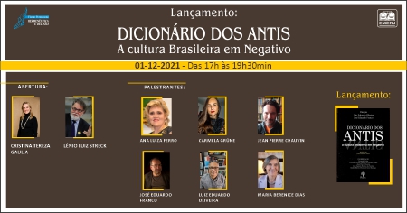 imagem que representa a notícia EMERJ lançará a obra Dicionário dos Antis: A cultura brasileira em negativo
