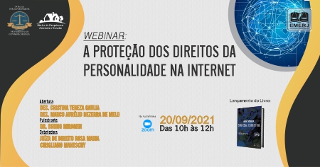 “A proteção dos direitos da personalidade na internet” será tema de evento na EMERJ. Livro será lançado no encontro