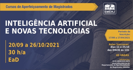 Abertas as inscrições do curso para magistrados “Inteligência Artificial e Novas Tecnologias”