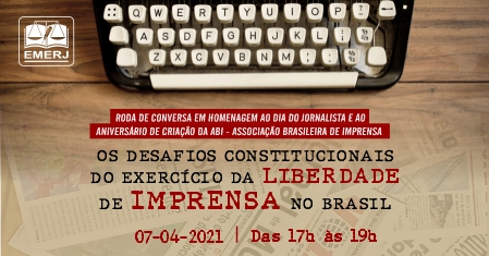 Liberdade de imprensa será tema de webinar no Dia Nacional do Jornalista