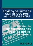 Revista do Curso de Especialização em Direito do Consumidor e Responsabilidade Civil da EMERJ N.1 - 2012