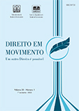 capa Revista Direito em Movimento Volume 20 - Número 1